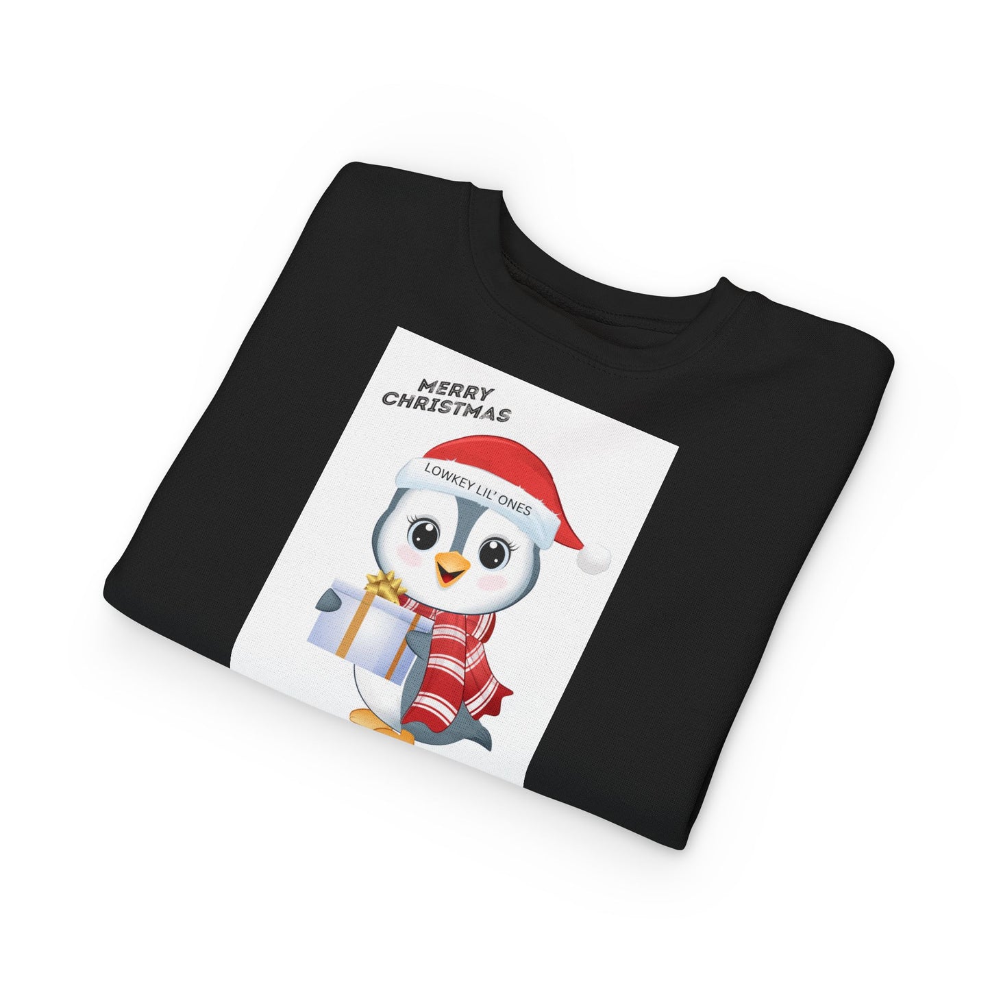 Lowkey Lil' Ones Merry Christmas Penguin Toddler Sweater