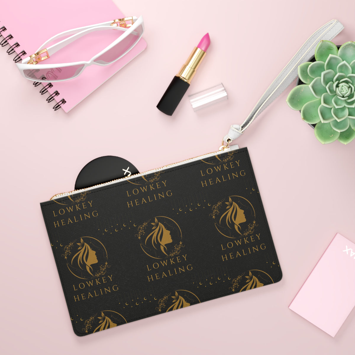 Lowkey Healing Signature Wristlet Clutch