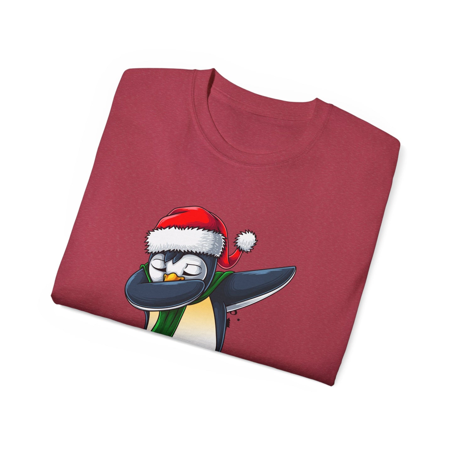 Women's Christmas Vibes Dabbing Penguin Tee