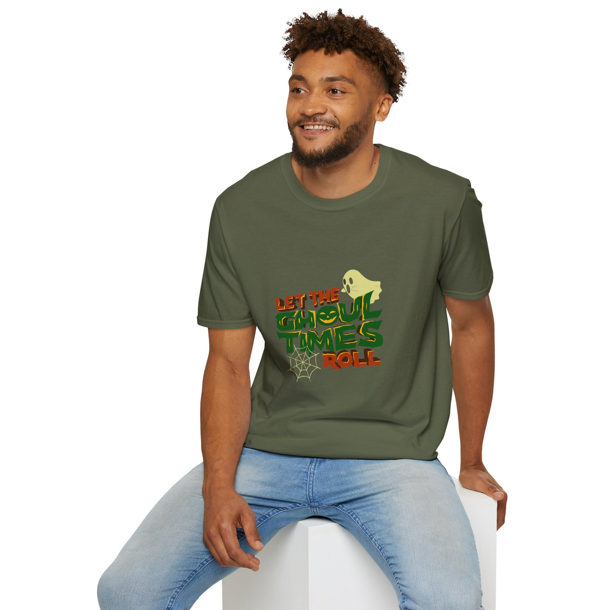 "Let The Ghoul Times Roll-Men's Halloween Tee"