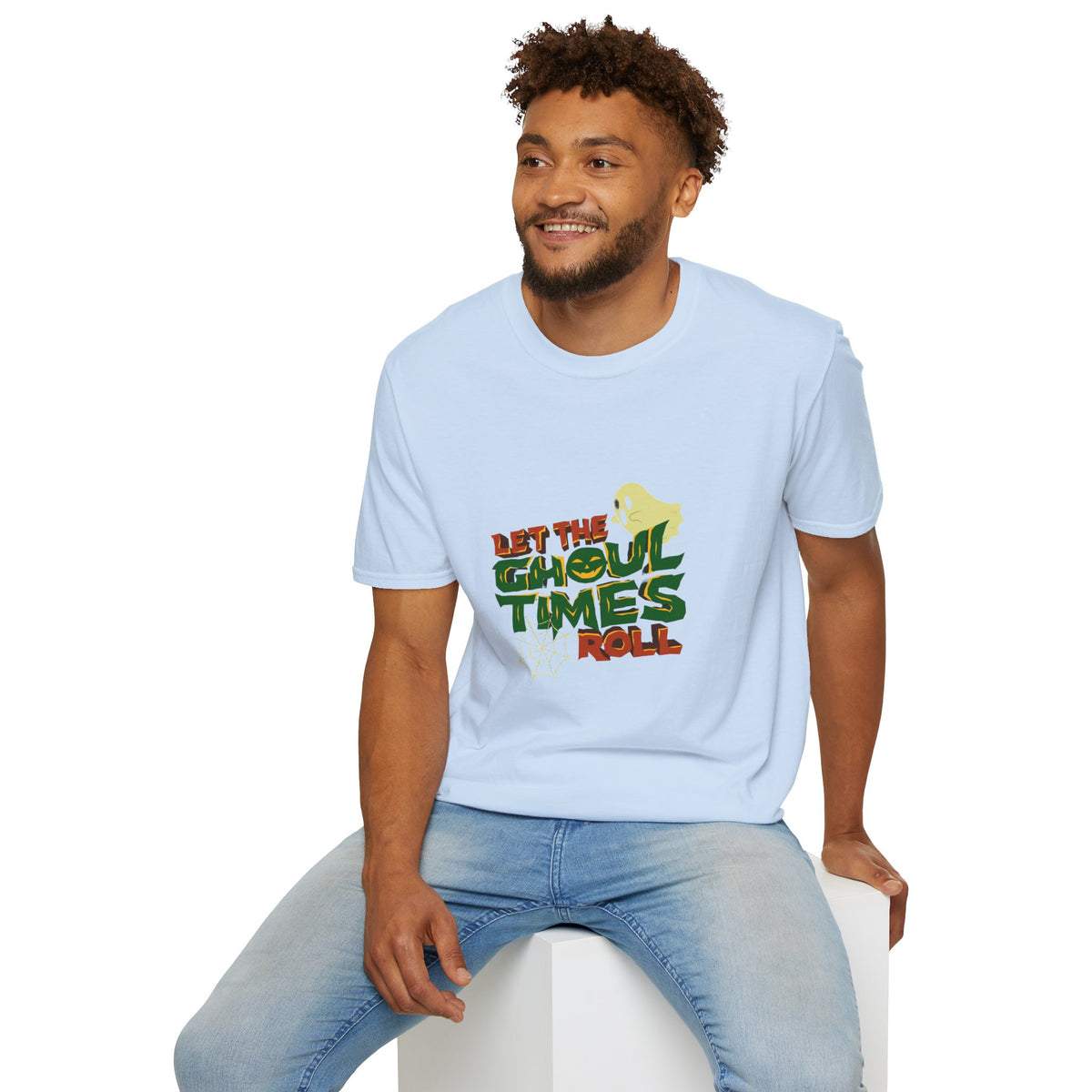 "Let The Ghoul Times Roll-Men's Halloween Tee"