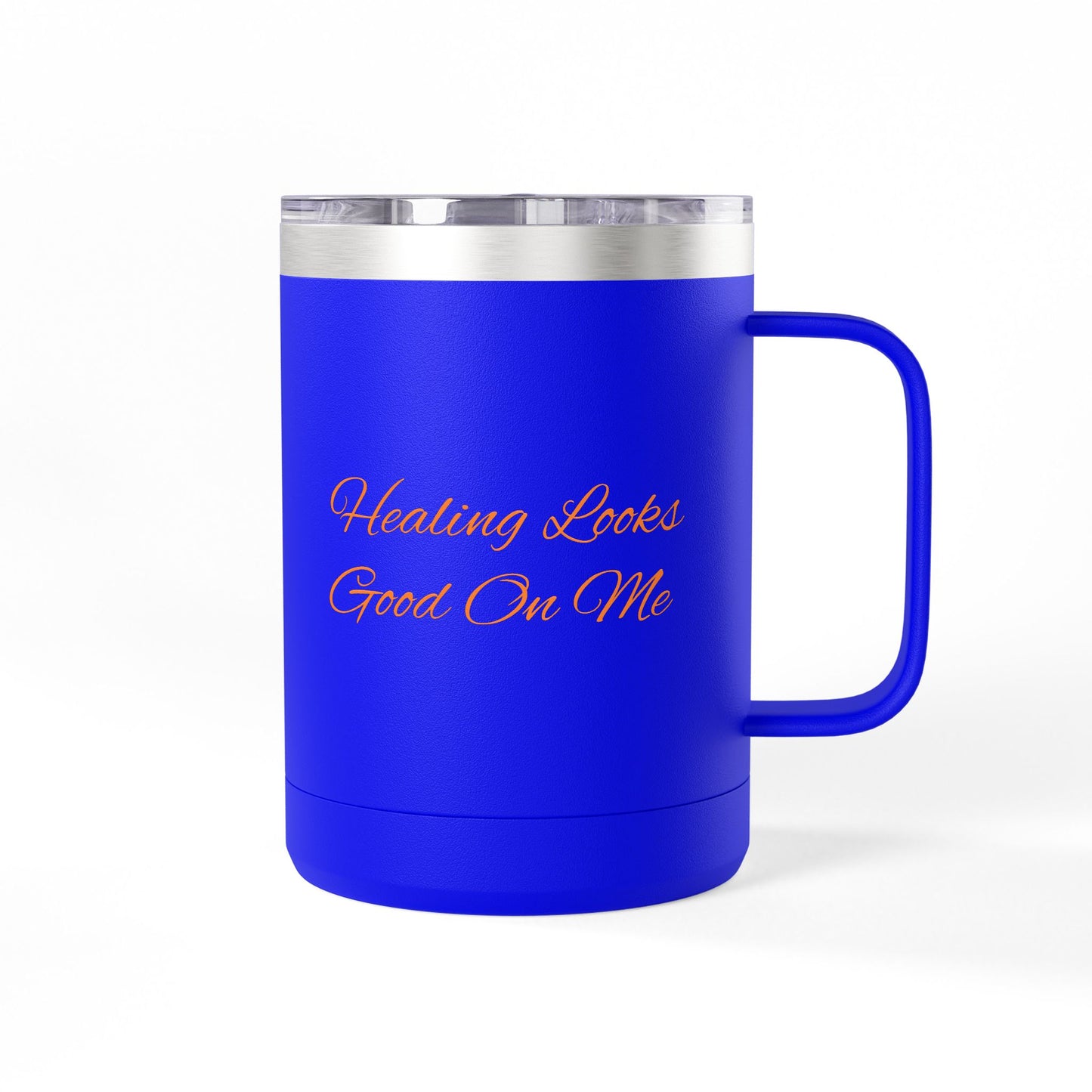 Healing Looks Good On Me Coffee Mug Tumbler, Inspirational Gift, Motivational Cup, Self-Care Reminder, Wellness Celebration Mug
