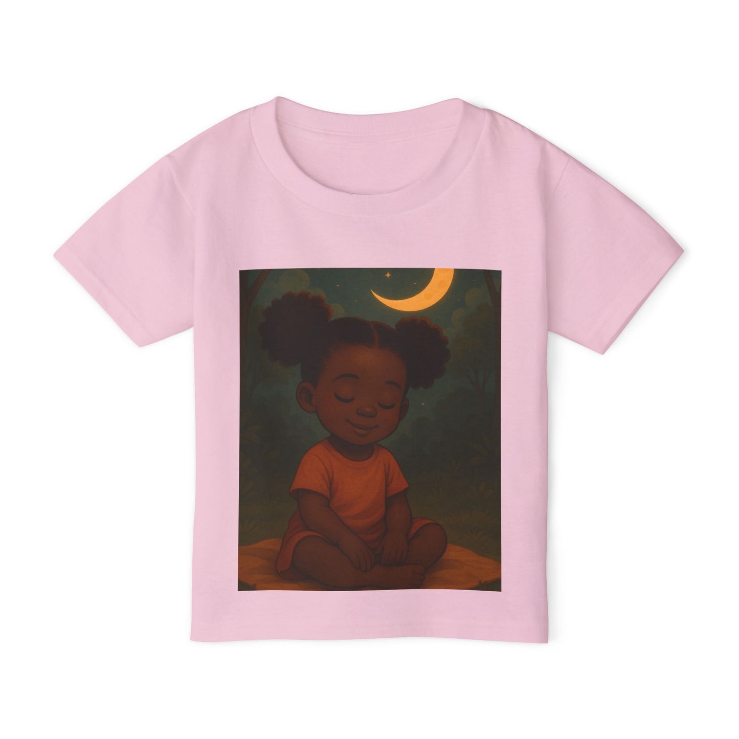"LOWKEY LIL' ONES MOON & STARS TODDLER SHIRT-SOFT AFFIRMATION TEE FOR KIDS, GENTLE STRENGTH, DREAMY COMFORT"