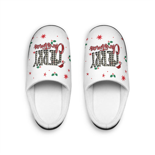 Lowkey Merry Christmas Slippers- Men's
