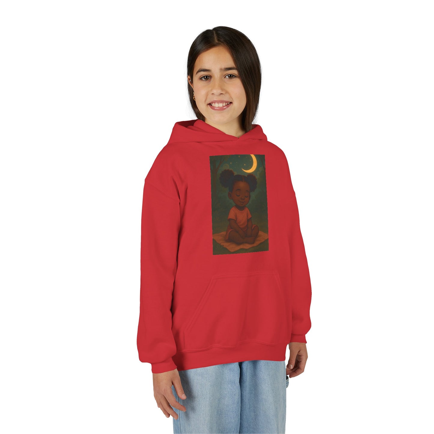 Lowkey Lil' Ones "peaceful Moon" Youth Hoodie- Calm Energy For Growing Queens