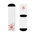 Candy Cane Christmas Socks- Cozy Holiday Crew Socks