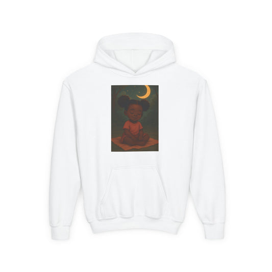 Lowkey Lil' Ones "peaceful Moon" Youth Hoodie- Calm Energy For Growing Queens