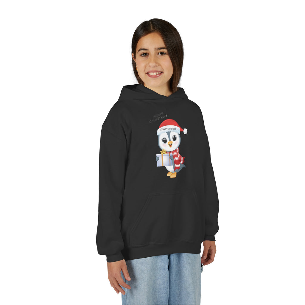 Lowkey Lil' Ones Merry Christmas Penguin Youth Hoodie