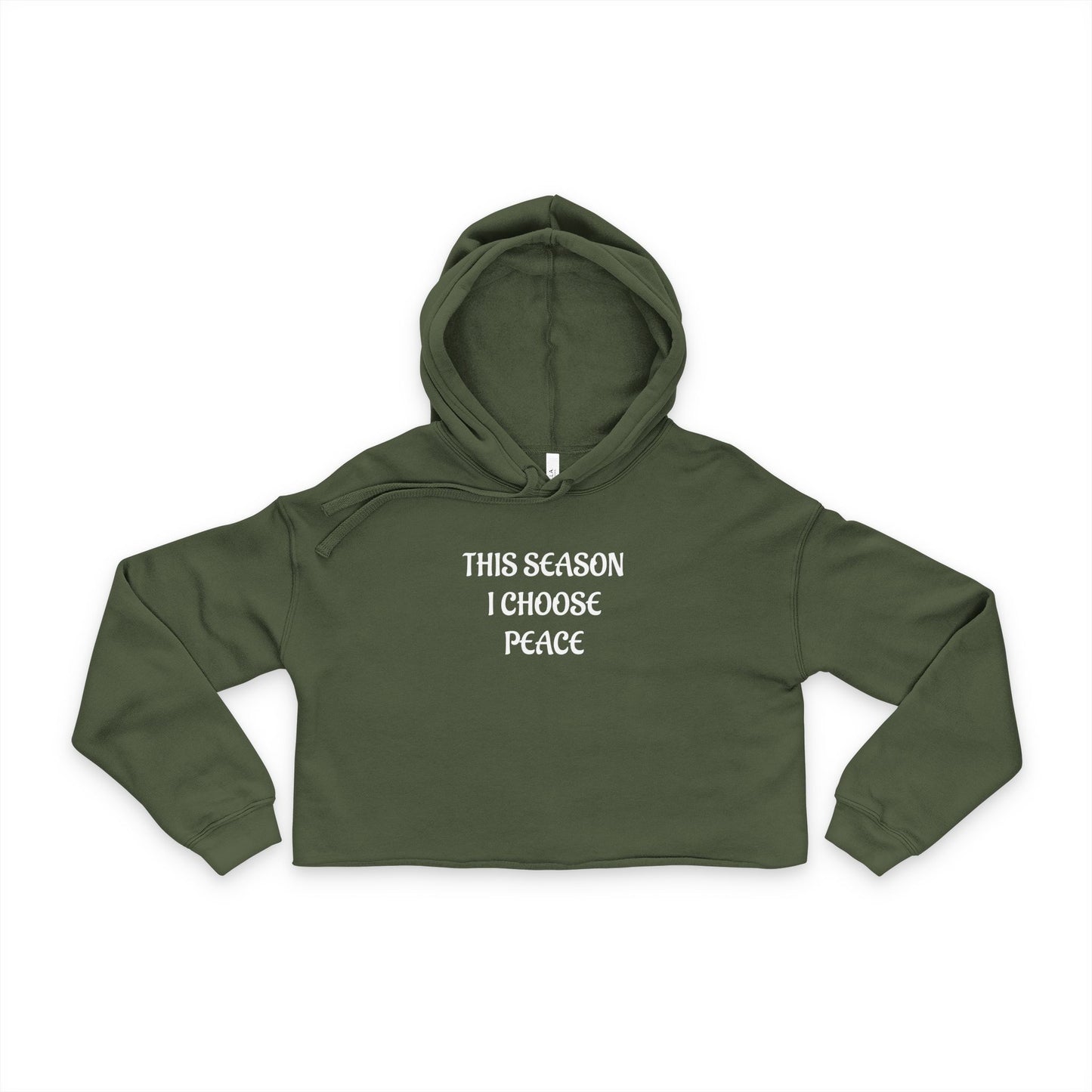 This Season, I choose Peace- Cozy Affirmation Crop Hoodie