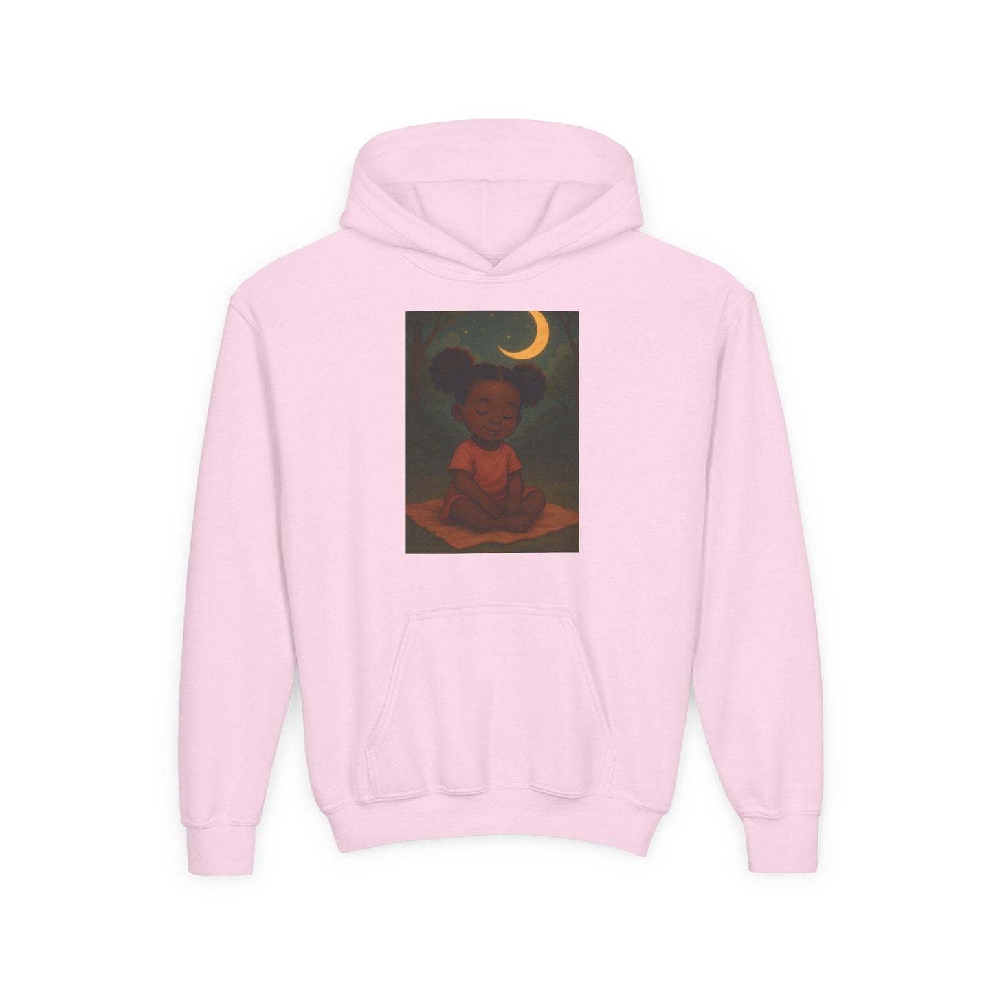 Lowkey Lil' Ones "peaceful Moon" Youth Hoodie- Calm Energy For Growing Queens