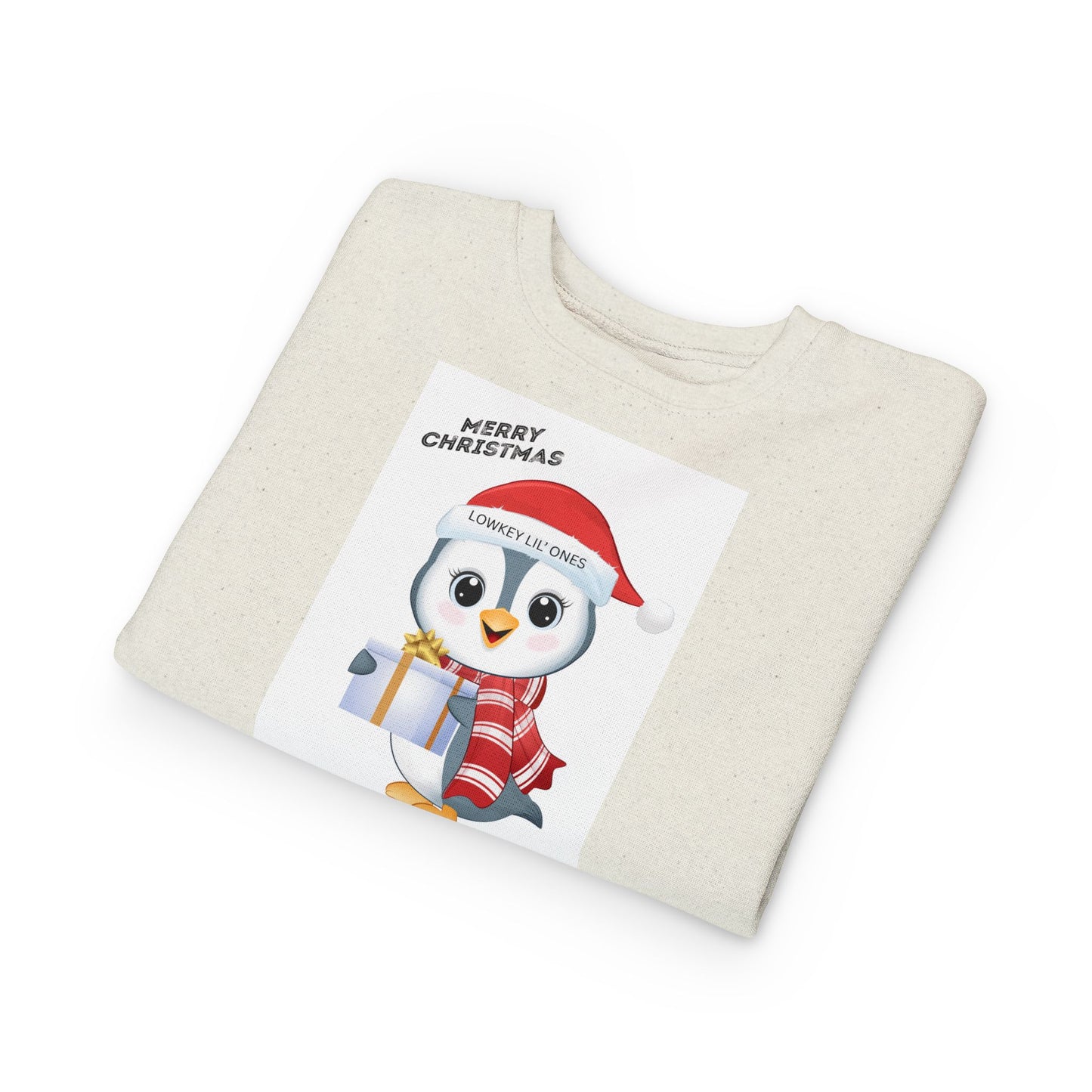 Lowkey Lil' Ones Merry Christmas Penguin Toddler Sweater