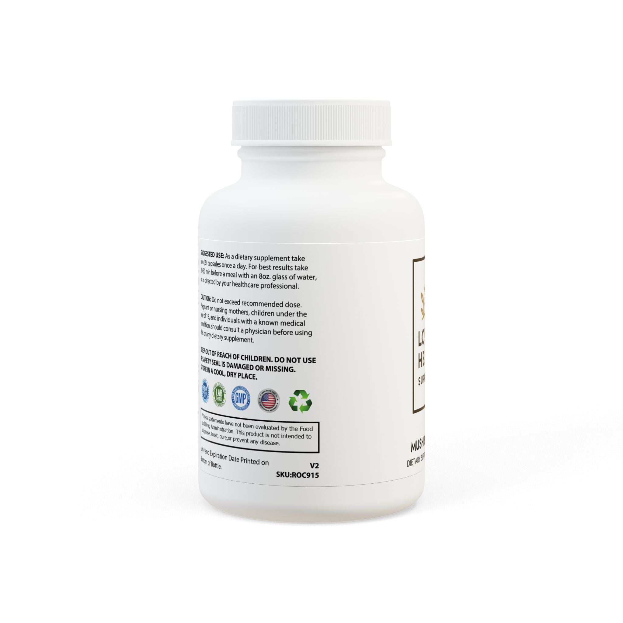 Lowkey Healing Mushroom Blend- Daily Wellness Supplement (60 capsules)