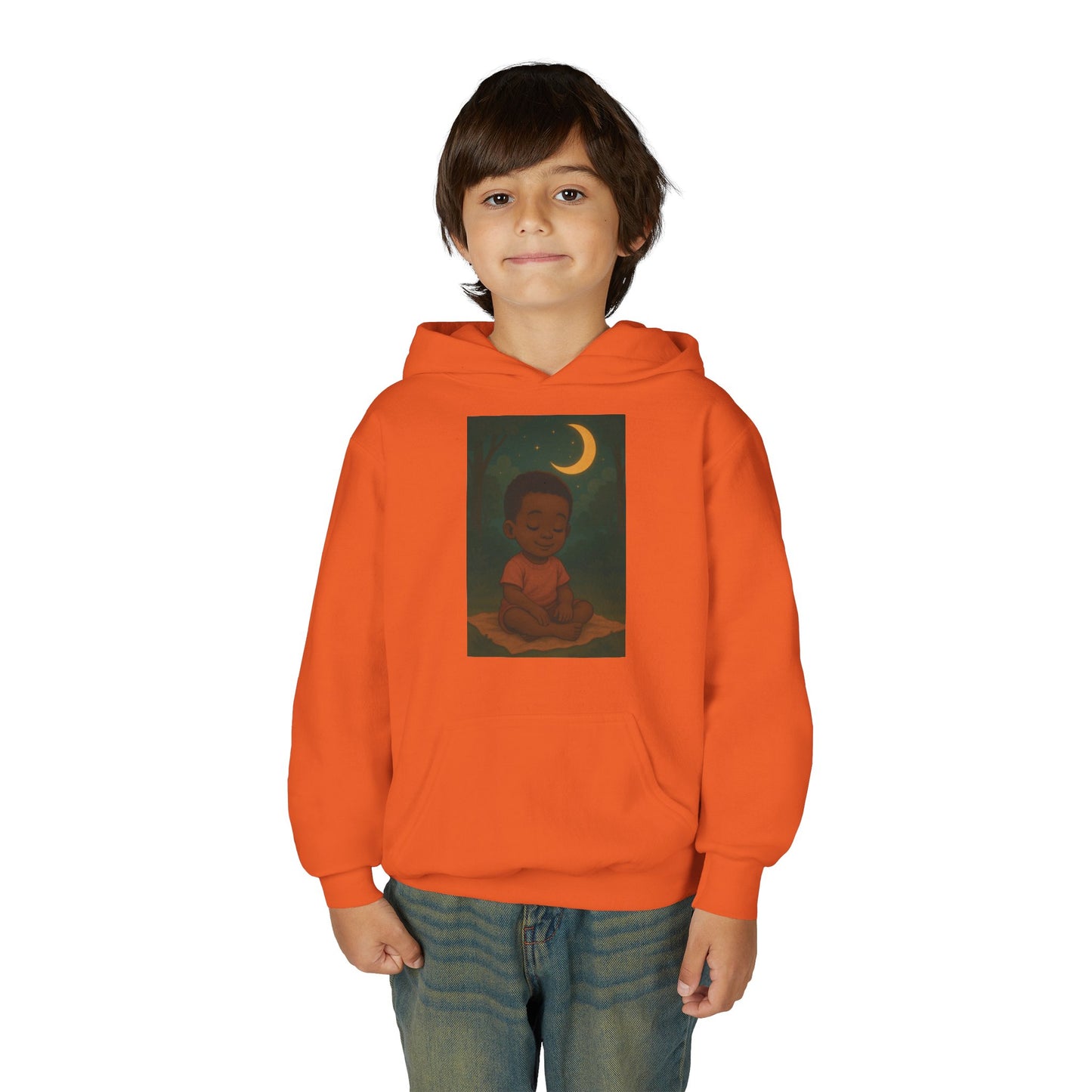 Lowkey Lil' Ones "Peaceful Moon" Youth Hoodie- Calm Energy for Growing Kings