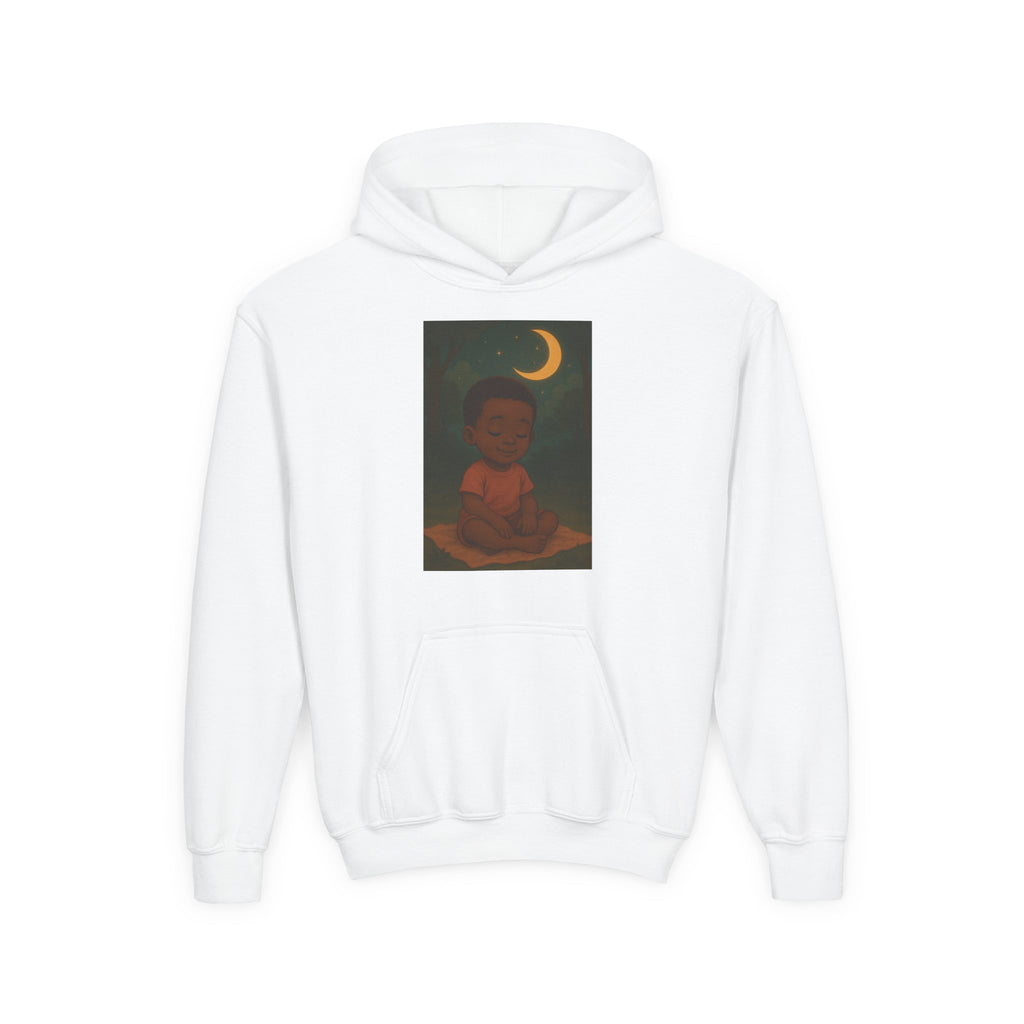 Lowkey Lil' Ones "Peaceful Moon" Youth Hoodie- Calm Energy for Growing Kings