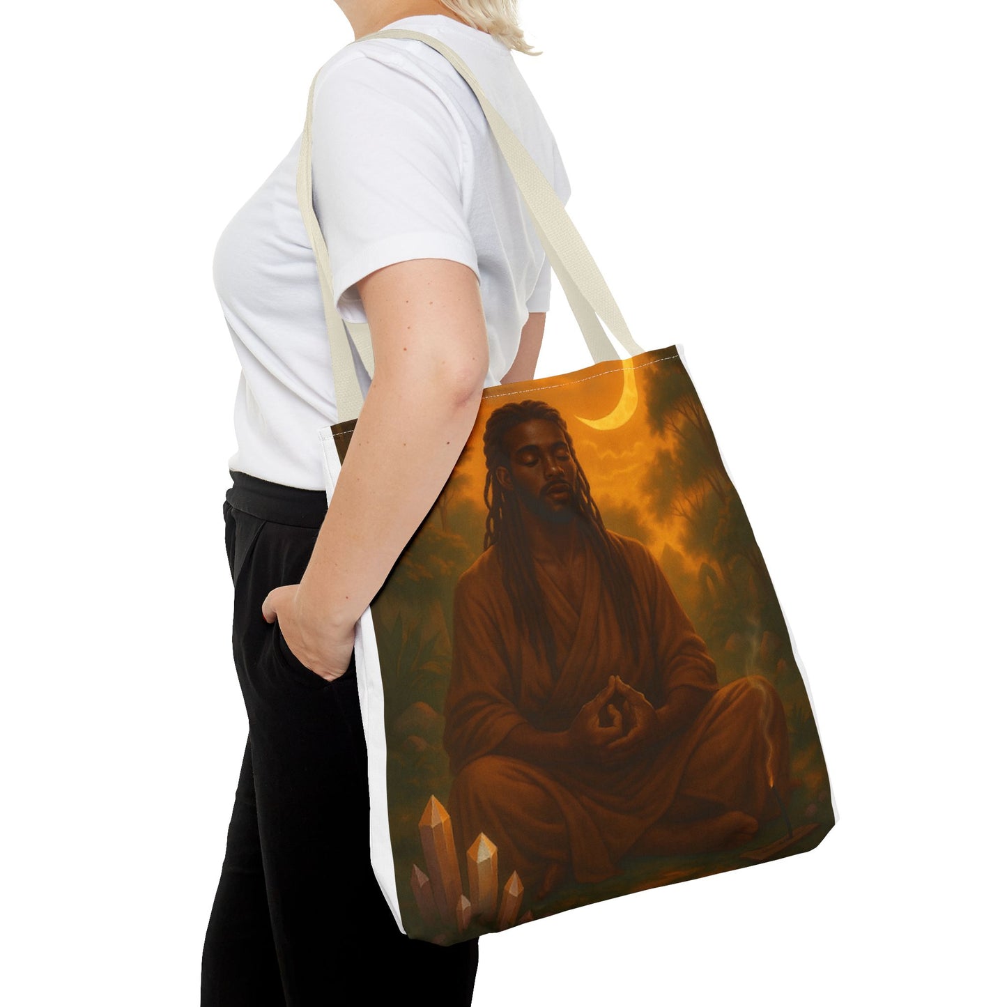 LOWKEY HEALING ENERGY TOTE BAG- EMPOWERED, GROUNDED, ROYAL.