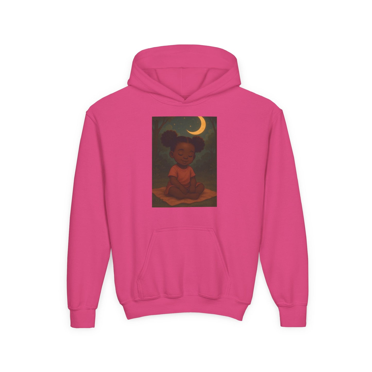 Lowkey Lil' Ones "peaceful Moon" Youth Hoodie- Calm Energy For Growing Queens