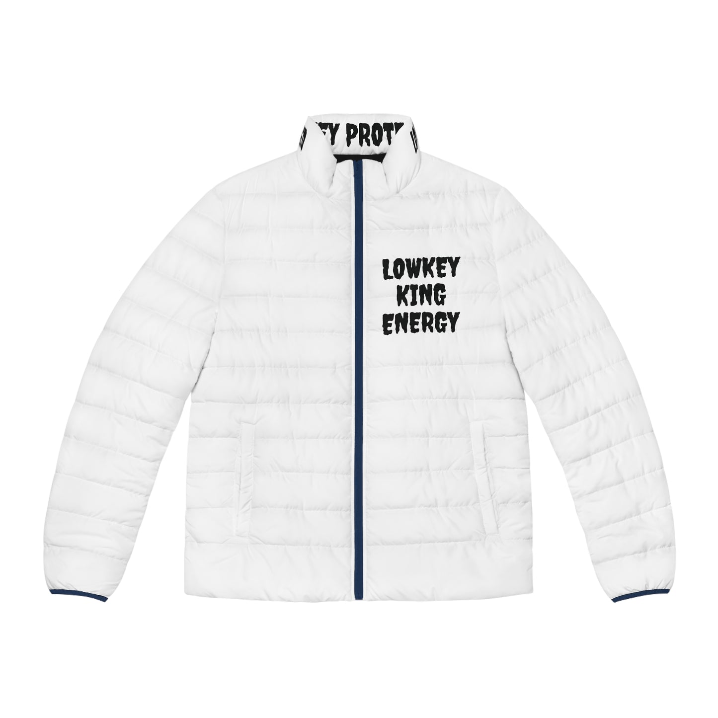 Lowkey King Energy Men's Puffer Jacket- Warmth, Power & Quiet Confidence
