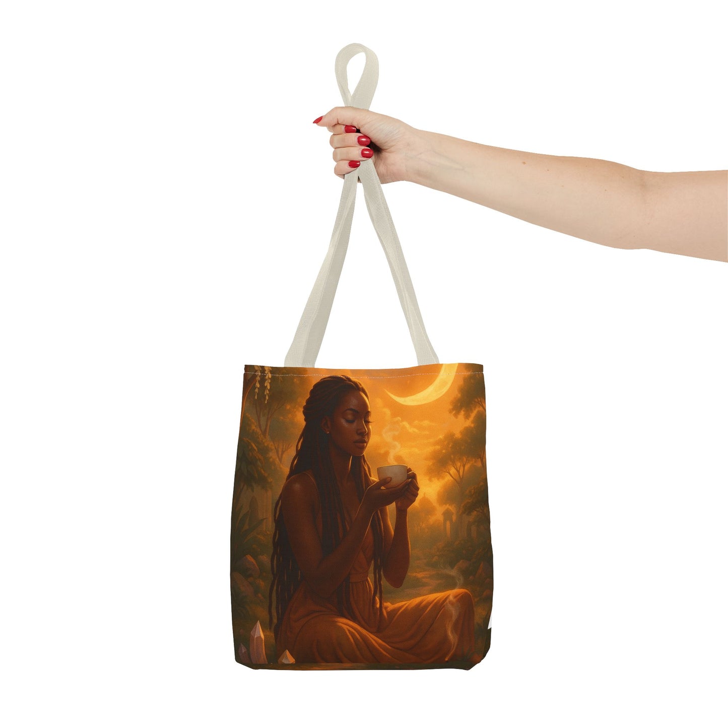 Calming Spiritual Tote Bag, Ethereal Art Tote, Eco-Friendly Shopping Bag, Weekender, Beach Trip, Gift for Her, Yoga Enthusiast