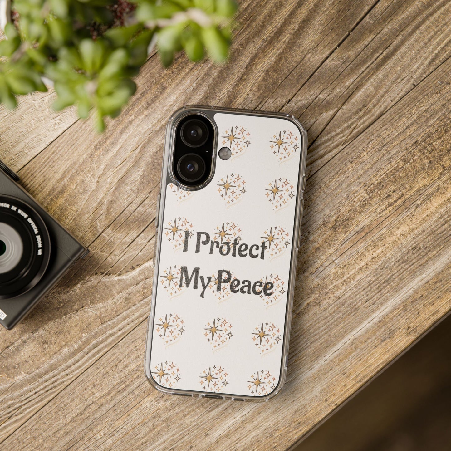 Protect My Peace Clear Impact-Resistant Phone Case