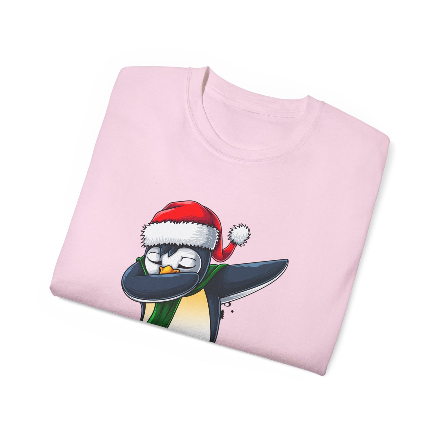 Women's Christmas Vibes Dabbing Penguin Tee