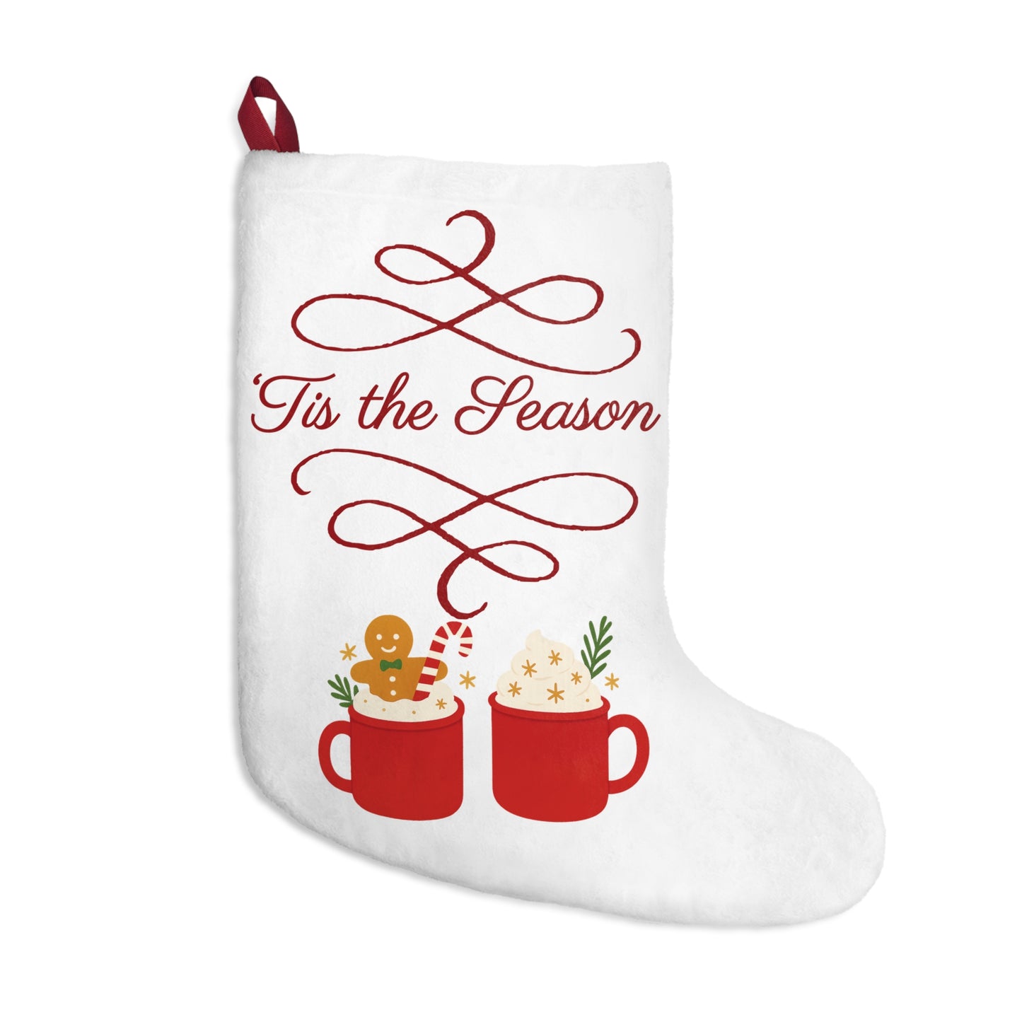 'Tis the Season Cozy Cocoa Christmas Stocking