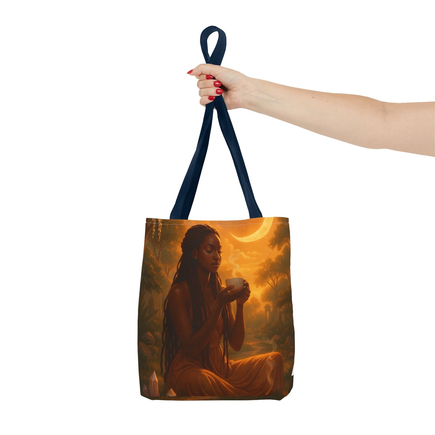 Calming Spiritual Tote Bag, Ethereal Art Tote, Eco-Friendly Shopping Bag, Weekender, Beach Trip, Gift for Her, Yoga Enthusiast