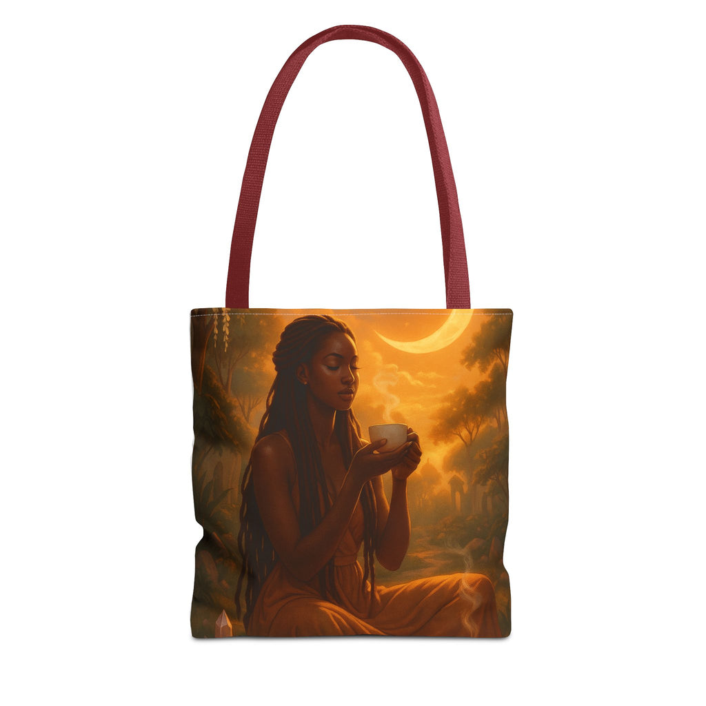 Calming Spiritual Tote Bag, Ethereal Art Tote, Eco-Friendly Shopping Bag, Weekender, Beach Trip, Gift for Her, Yoga Enthusiast