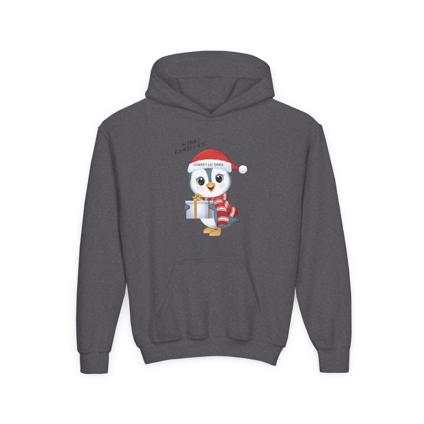 Lowkey Lil' Ones Merry Christmas Penguin Youth Hoodie