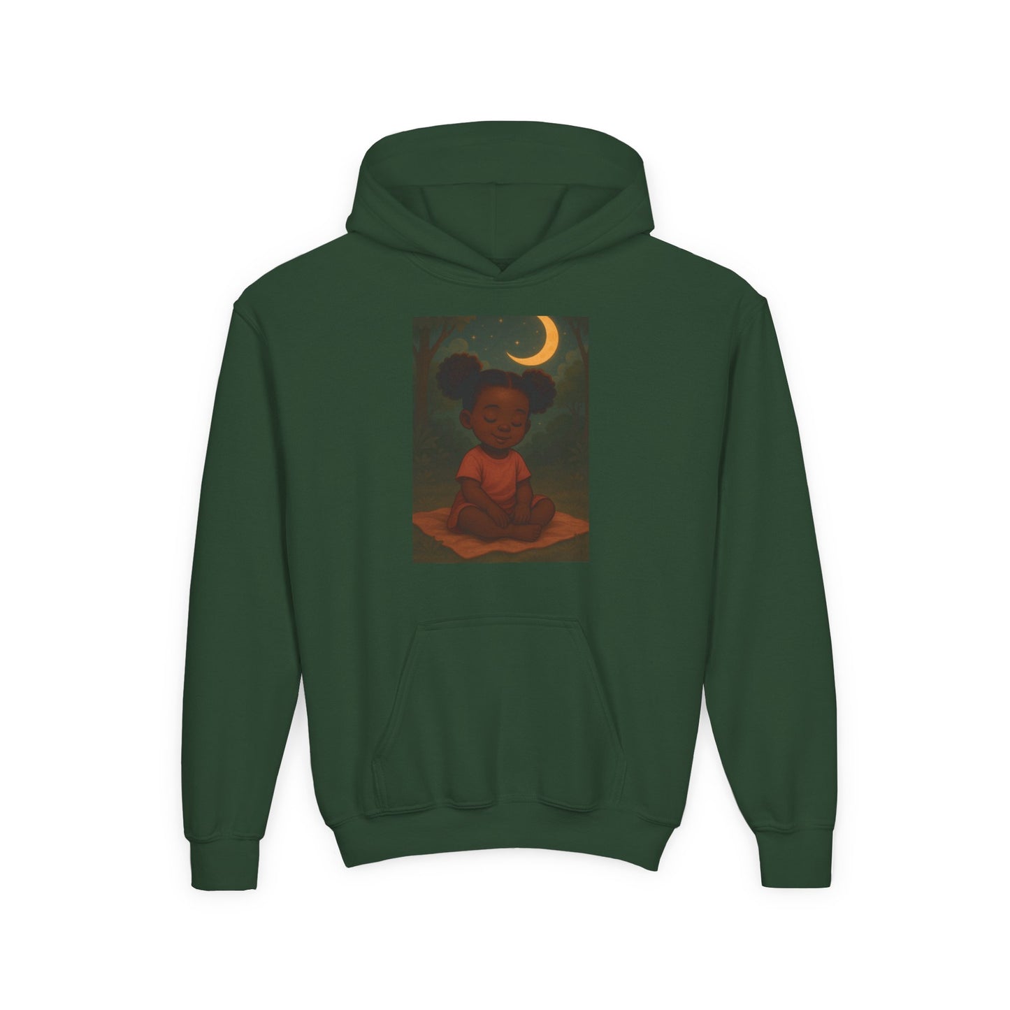 Lowkey Lil' Ones "peaceful Moon" Youth Hoodie- Calm Energy For Growing Queens