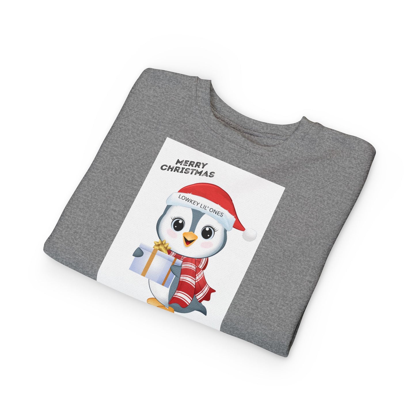Lowkey Lil' Ones Merry Christmas Penguin Toddler Sweater