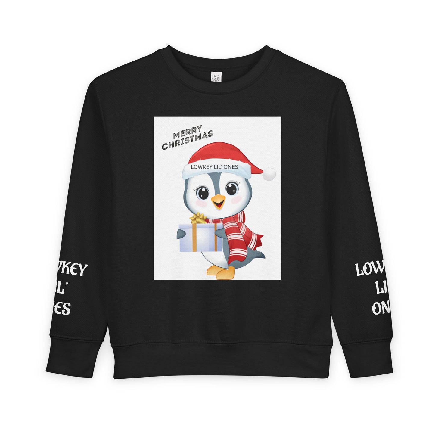 Lowkey Lil' Ones Merry Christmas Penguin Toddler Sweater