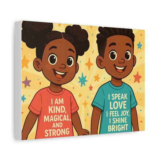 Lowkey Healing Kids Canvas Wall Art, Positive Affirmation Decor, Children's Room Art, Inspirational Wall Decor, Gift for Kids