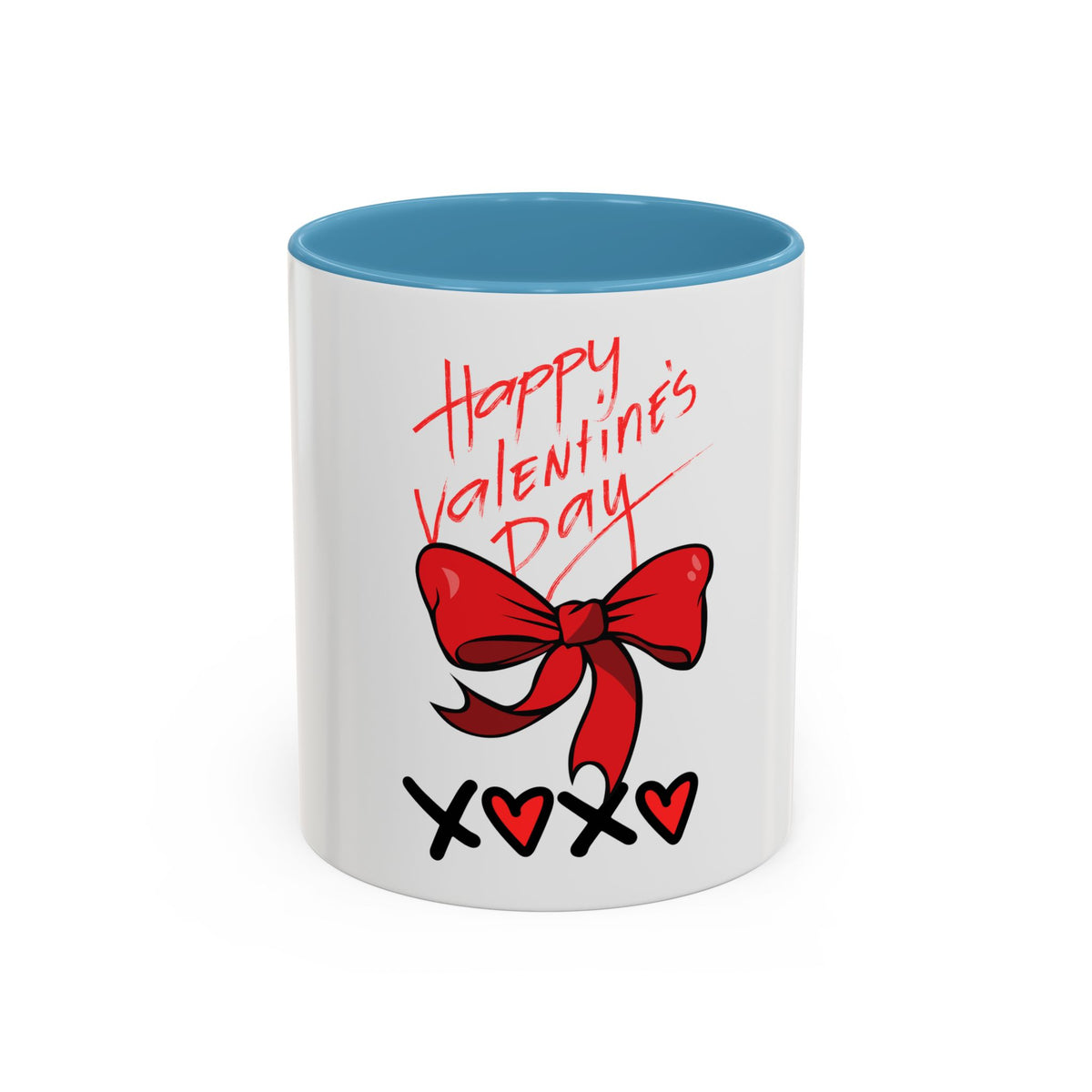 Happy Valentine's Day Bow & Hearts Coffee Mug
