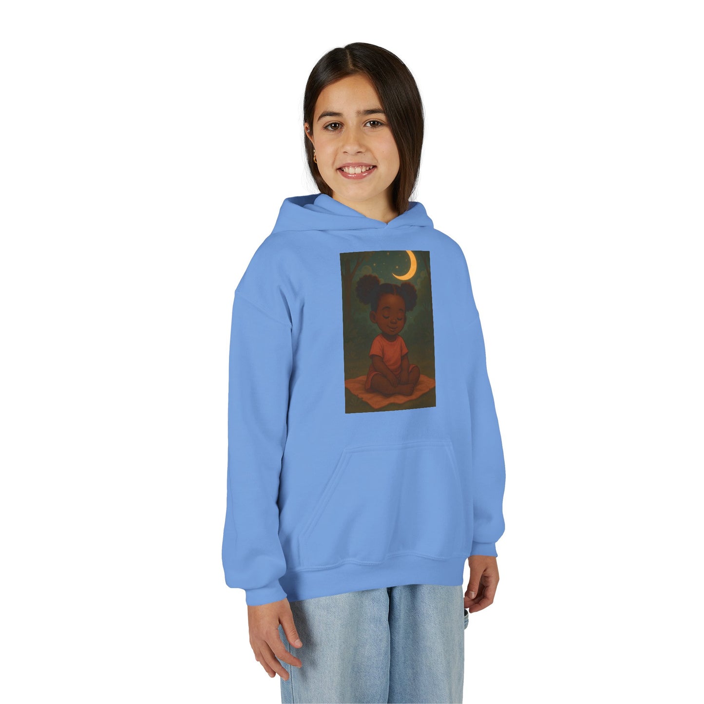 Lowkey Lil' Ones "peaceful Moon" Youth Hoodie- Calm Energy For Growing Queens