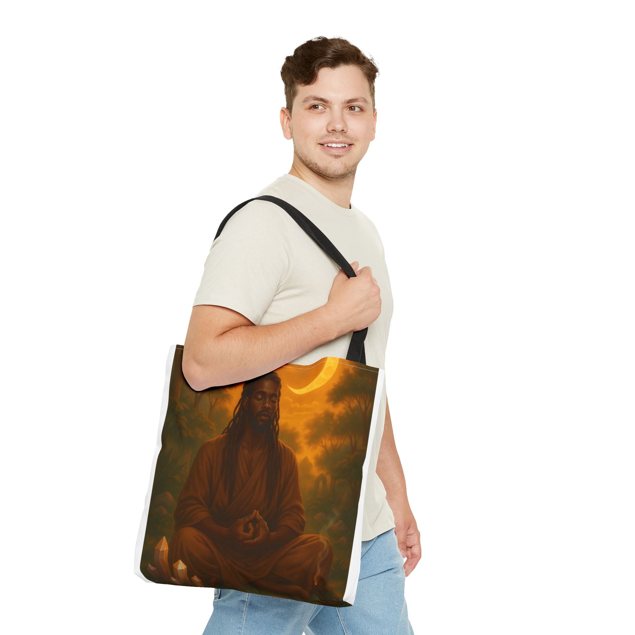 LOWKEY HEALING ENERGY TOTE BAG- EMPOWERED, GROUNDED, ROYAL.