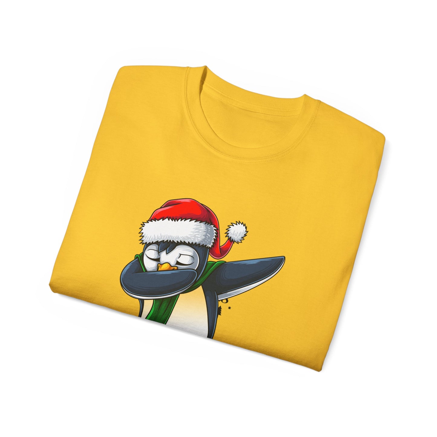 Women's Christmas Vibes Dabbing Penguin Tee