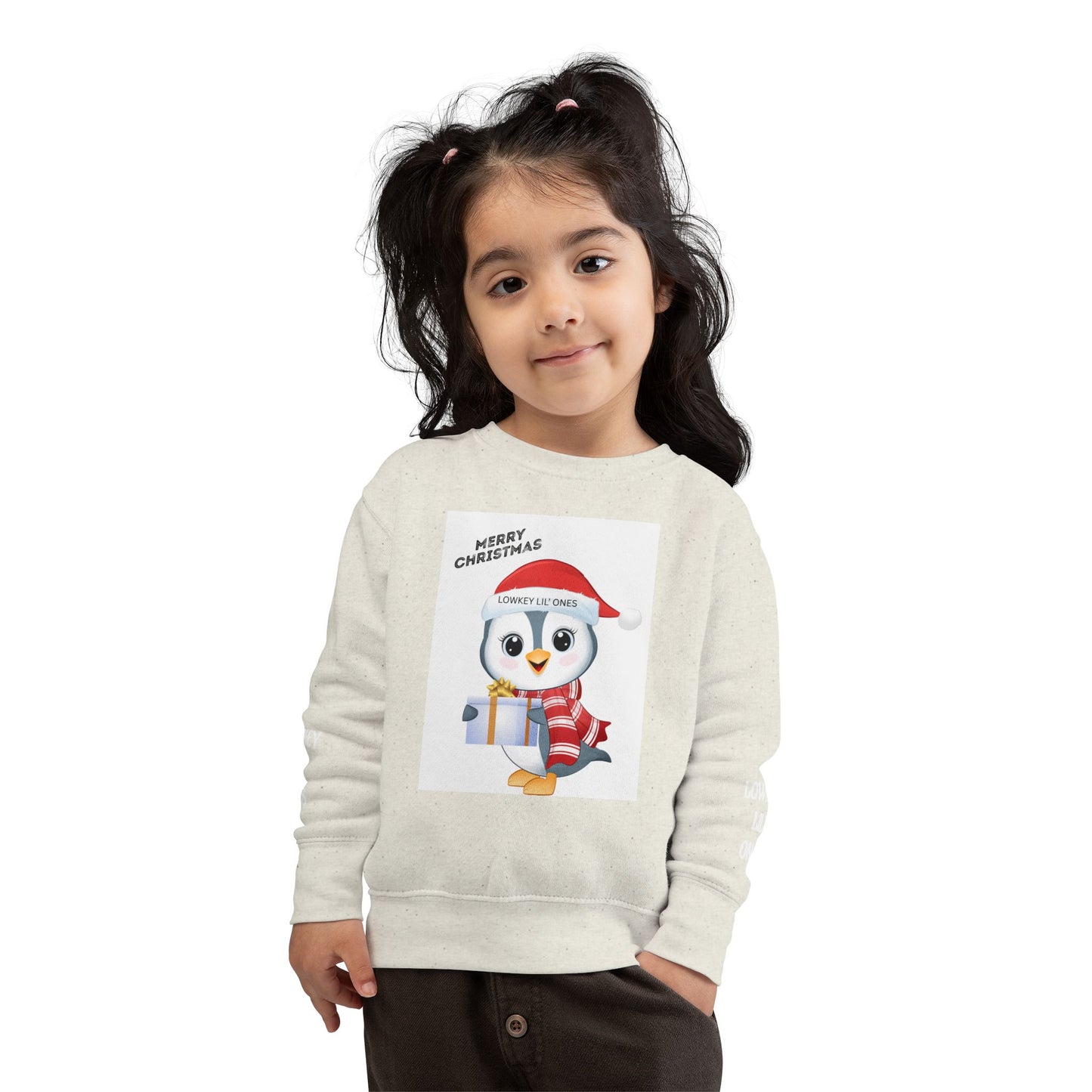 Lowkey Lil' Ones Merry Christmas Penguin Toddler Sweater