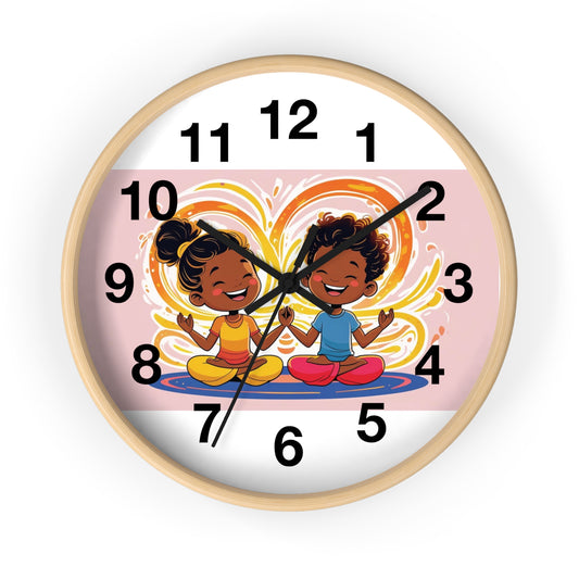 Copy of Meditation Kids Wall Clock — Joyful Yoga Timekeeper for Kids’ Rooms