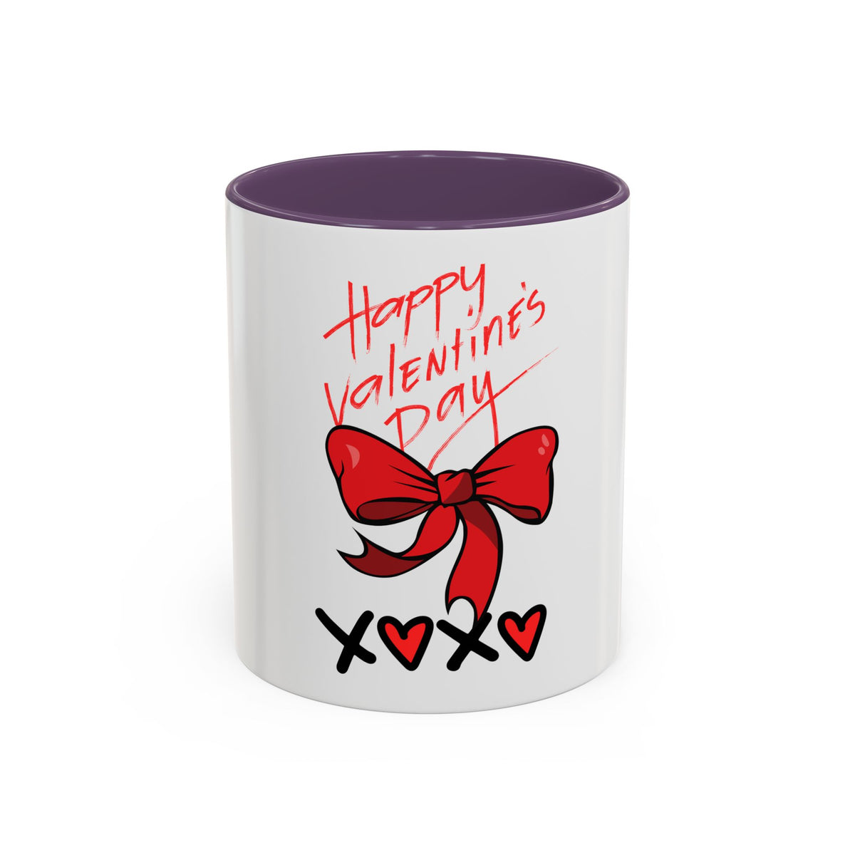 Happy Valentine's Day Bow & Hearts Coffee Mug