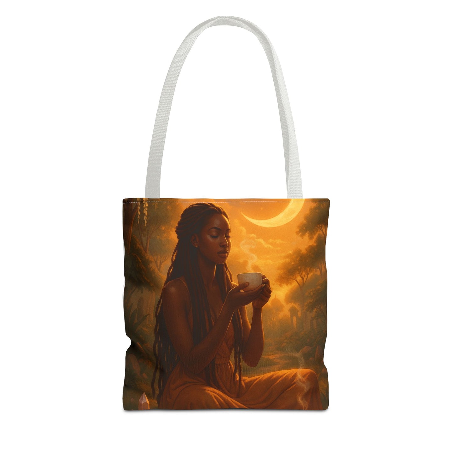 Calming Spiritual Tote Bag, Ethereal Art Tote, Eco-Friendly Shopping Bag, Weekender, Beach Trip, Gift for Her, Yoga Enthusiast