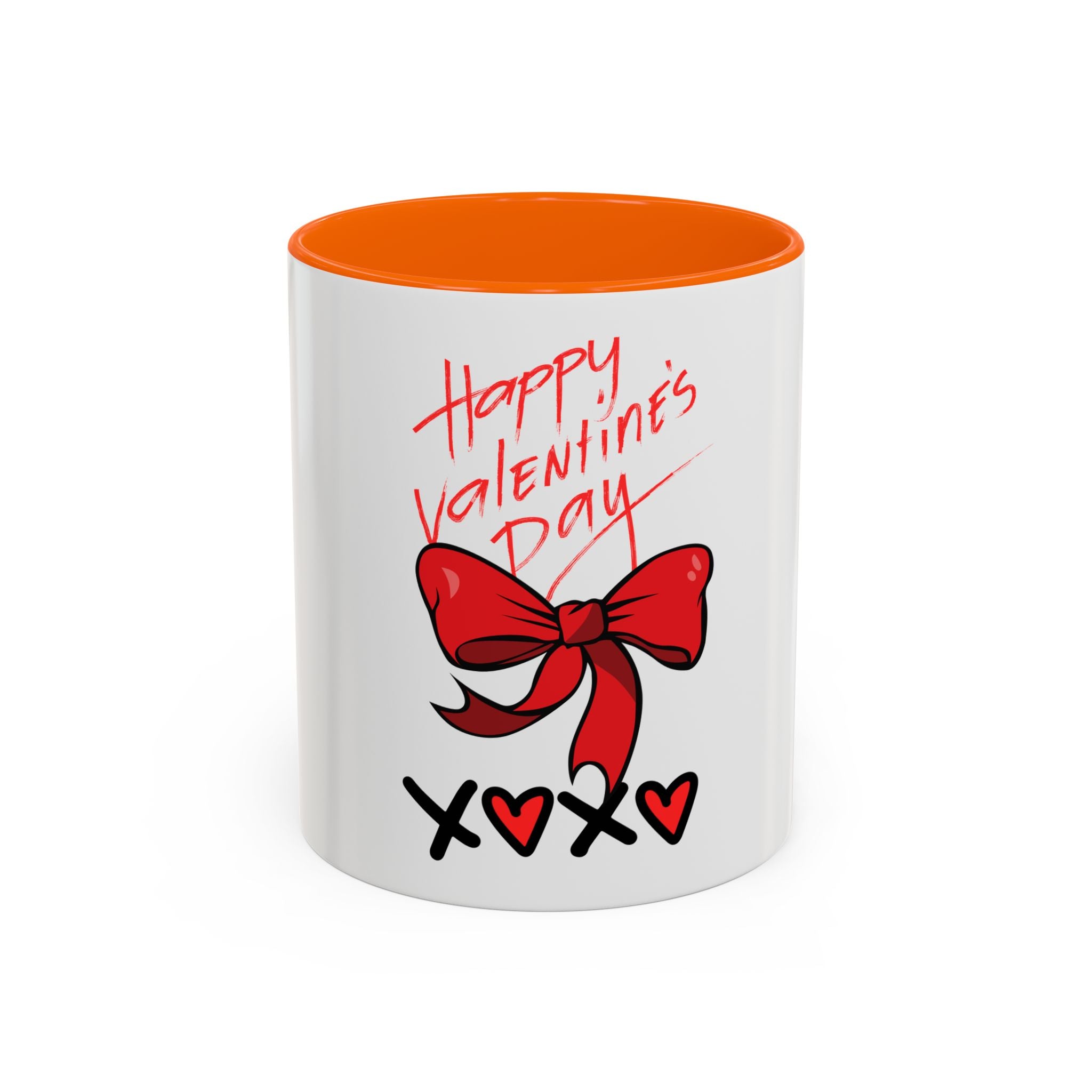 Happy Valentine's Day Bow & Hearts Coffee Mug