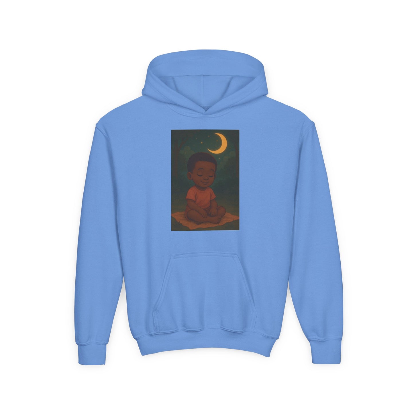 Lowkey Lil' Ones "Peaceful Moon" Youth Hoodie- Calm Energy for Growing Kings
