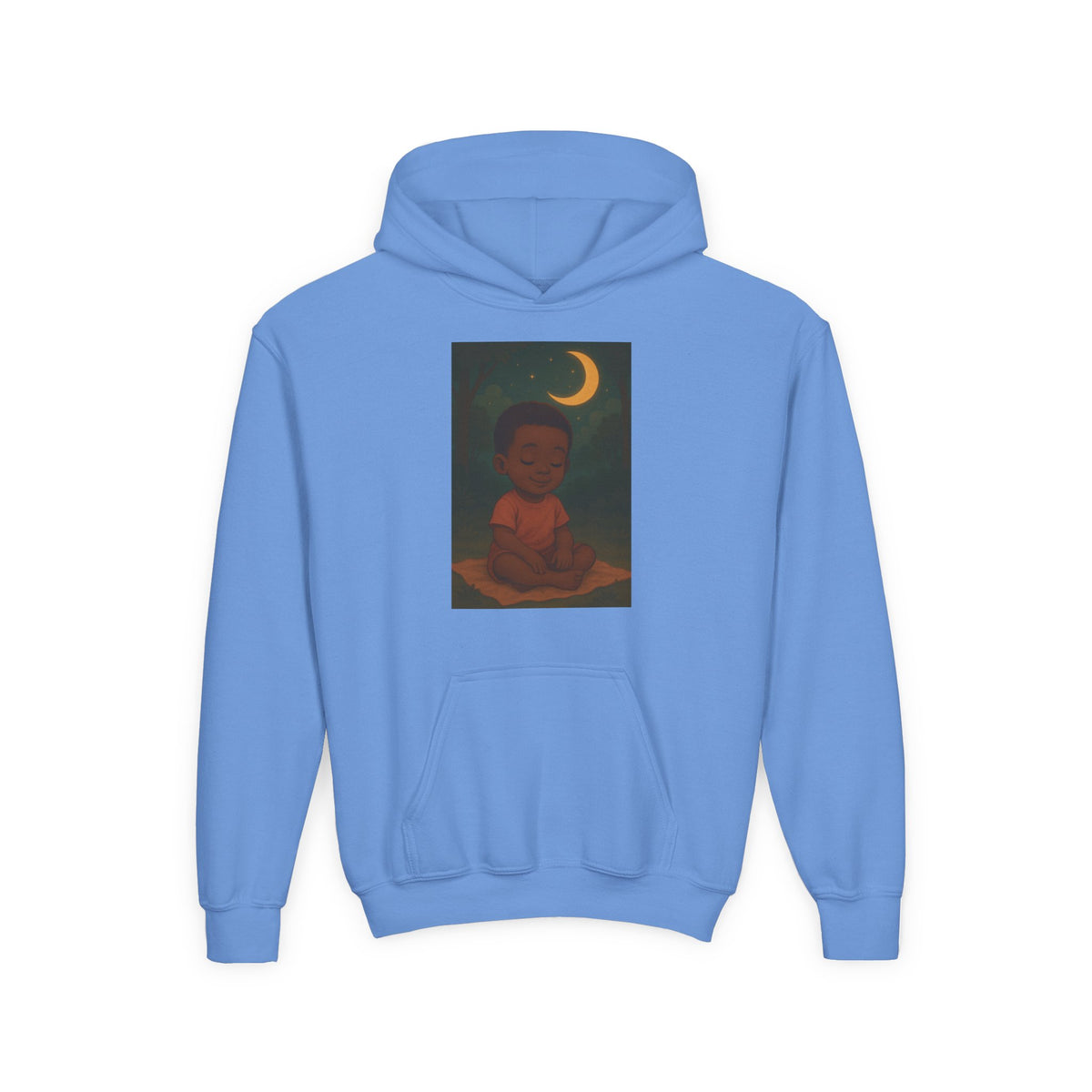 Lowkey Lil' Ones "Peaceful Moon" Youth Hoodie- Calm Energy for Growing Kings