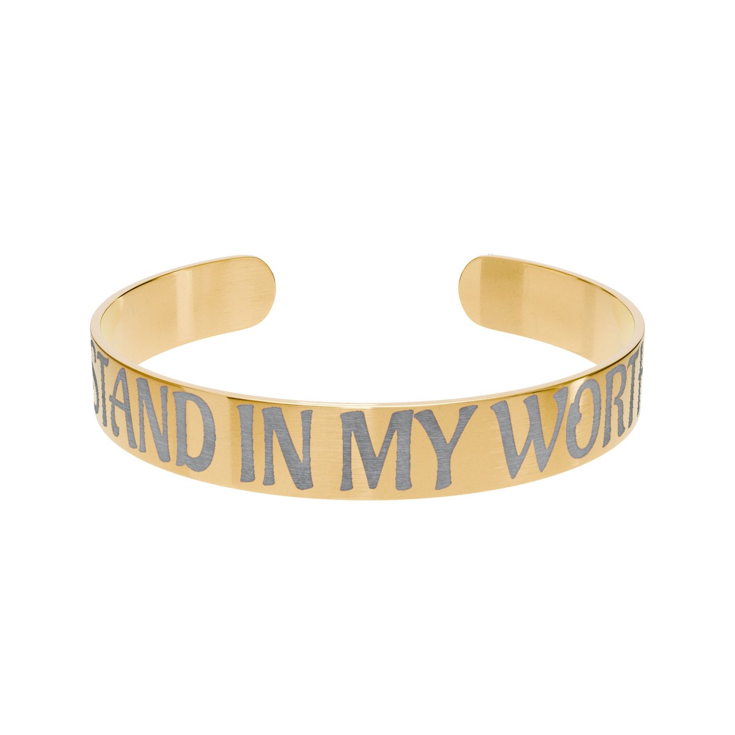 "Stand in My Worth" Gold Cuff Bracelet