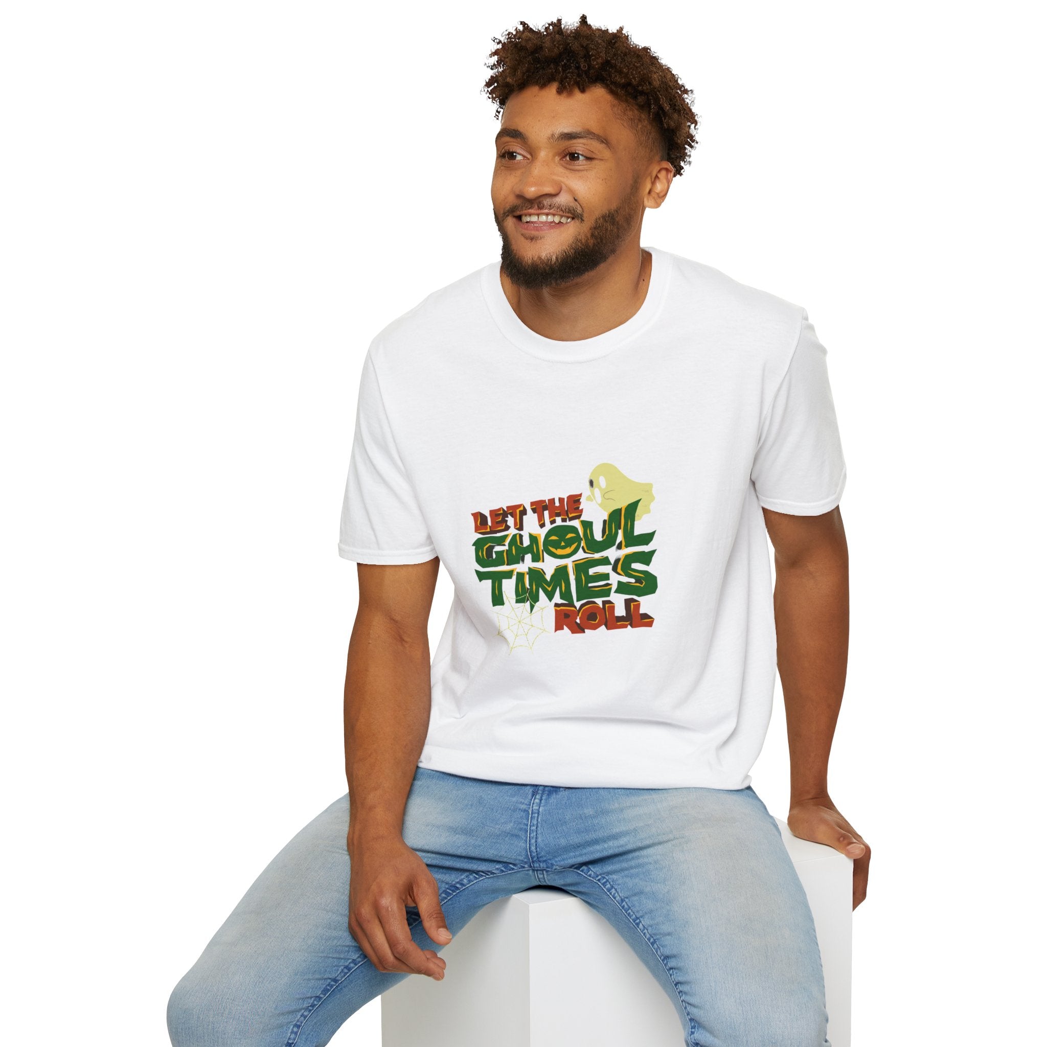 "Let The Ghoul Times Roll-Men's Halloween Tee"