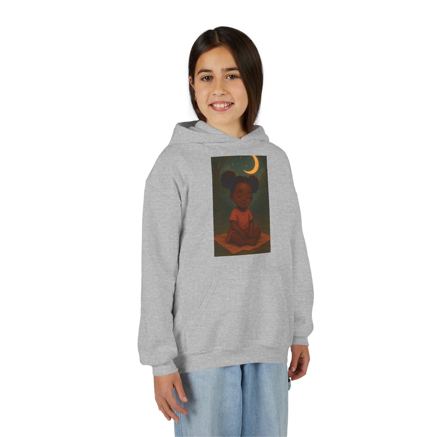 Lowkey Lil' Ones "peaceful Moon" Youth Hoodie- Calm Energy For Growing Queens