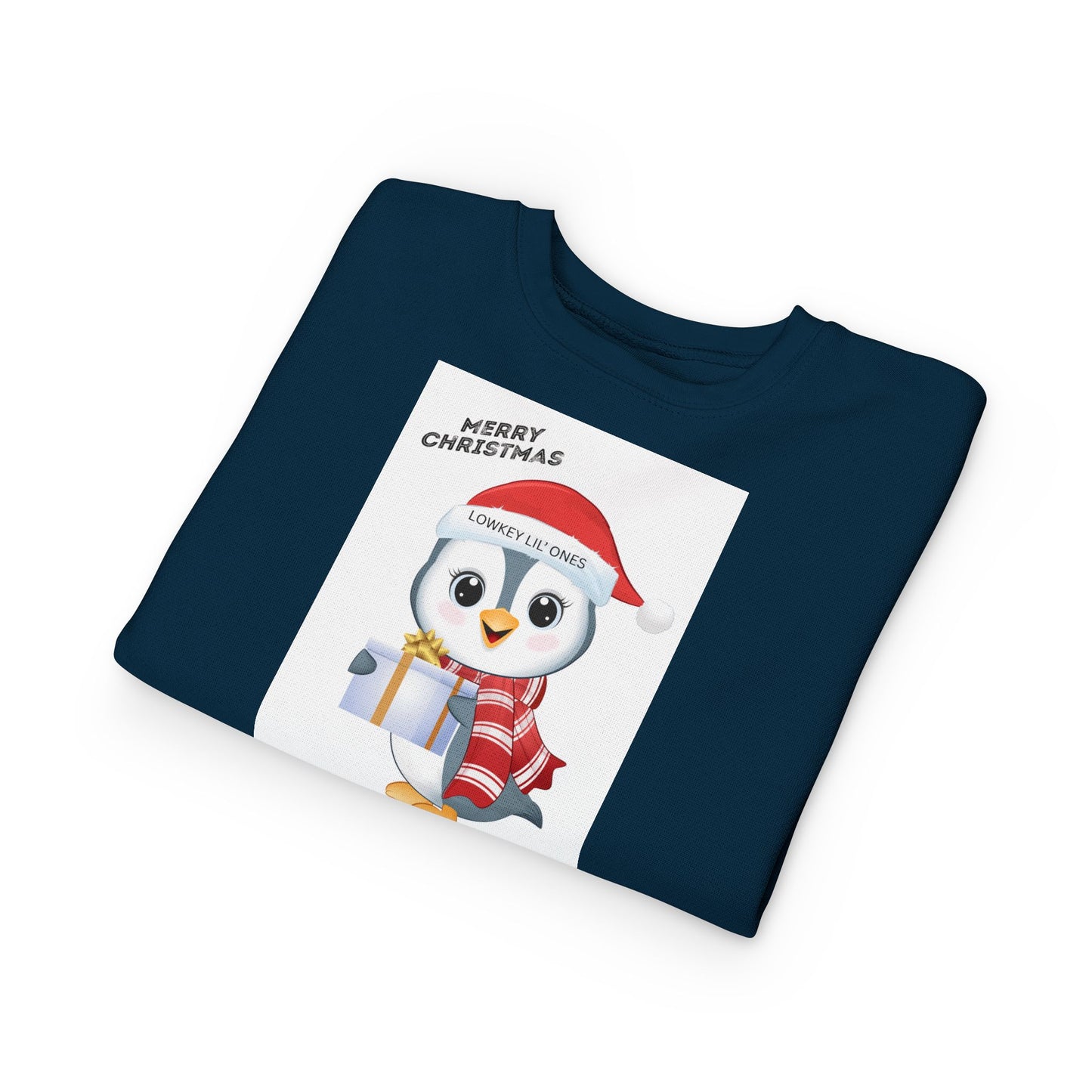 Lowkey Lil' Ones Merry Christmas Penguin Toddler Sweater