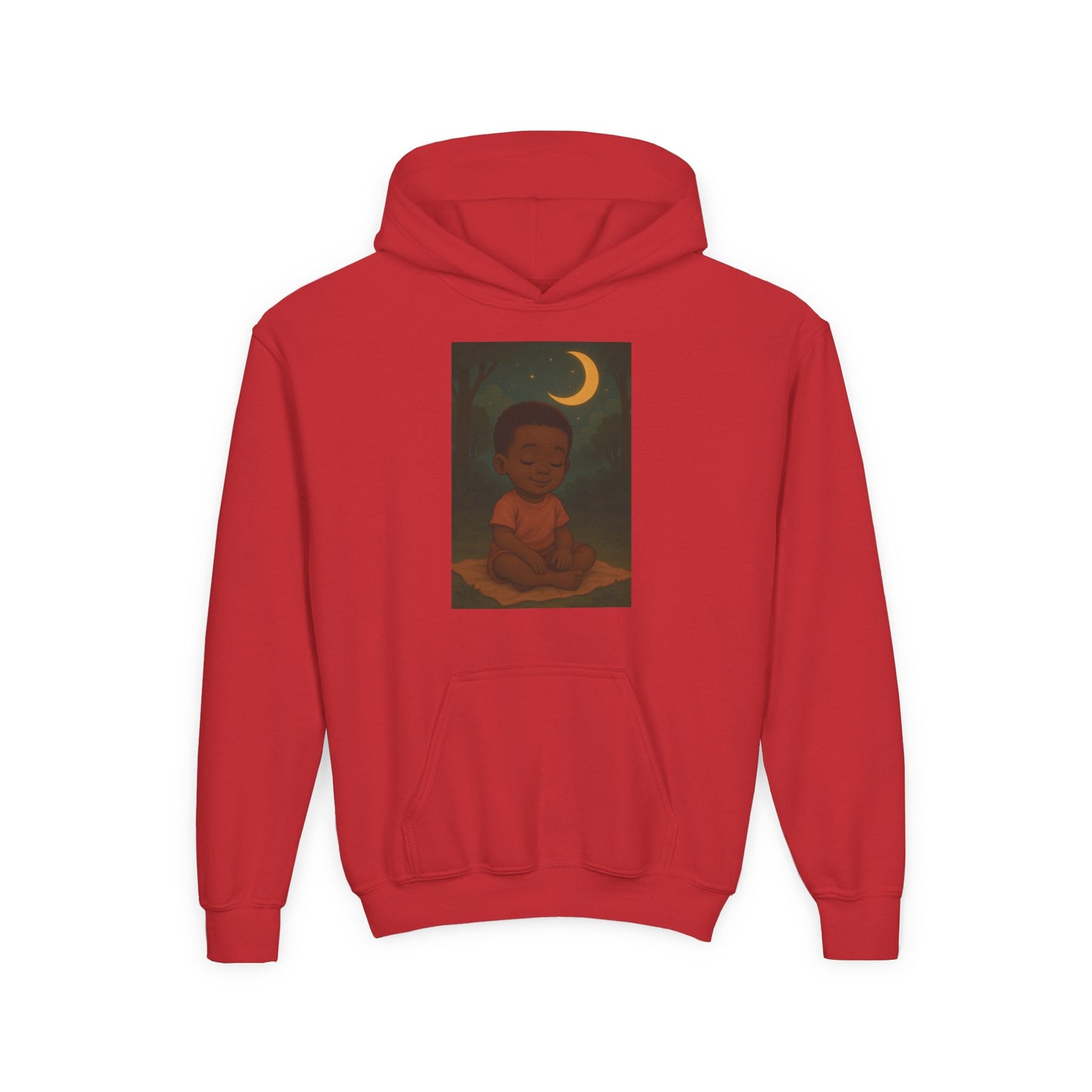Lowkey Lil' Ones "Peaceful Moon" Youth Hoodie- Calm Energy for Growing Kings