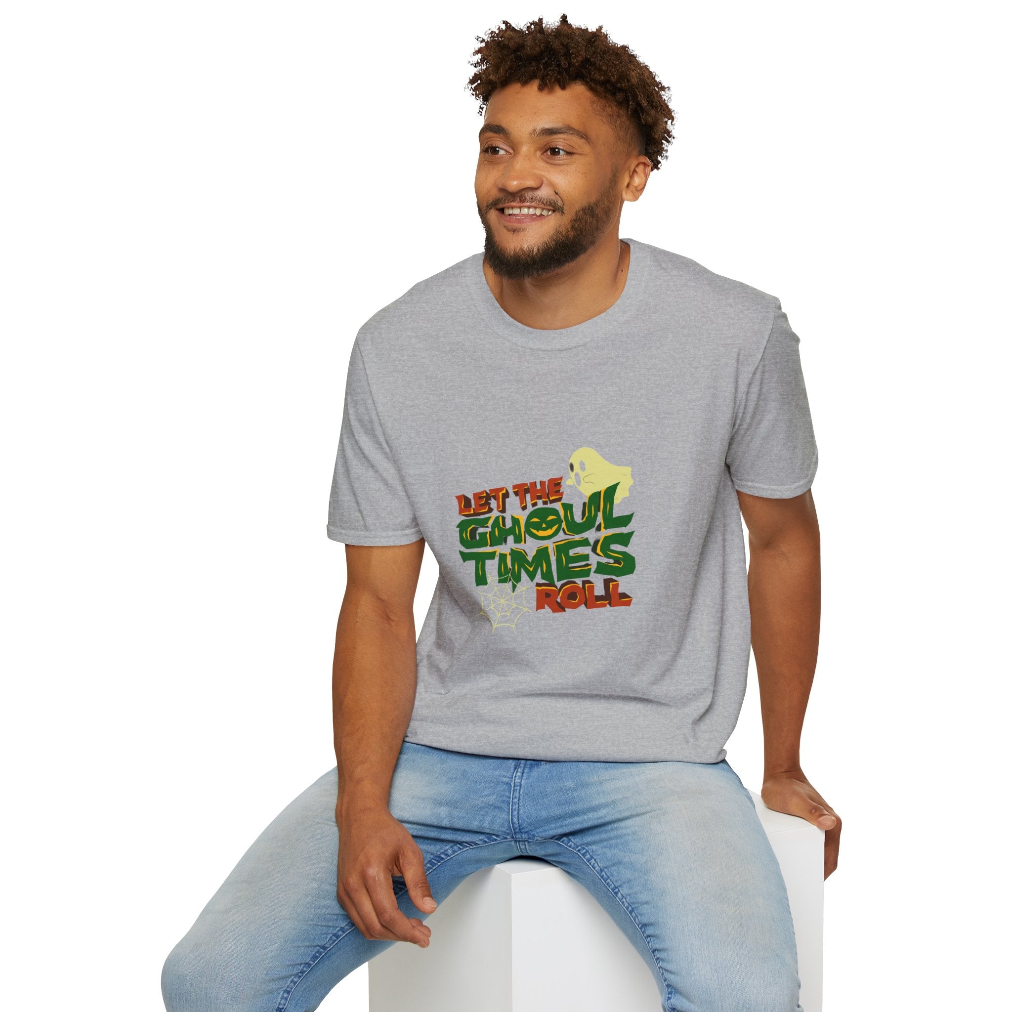 "Let The Ghoul Times Roll-Men's Halloween Tee"
