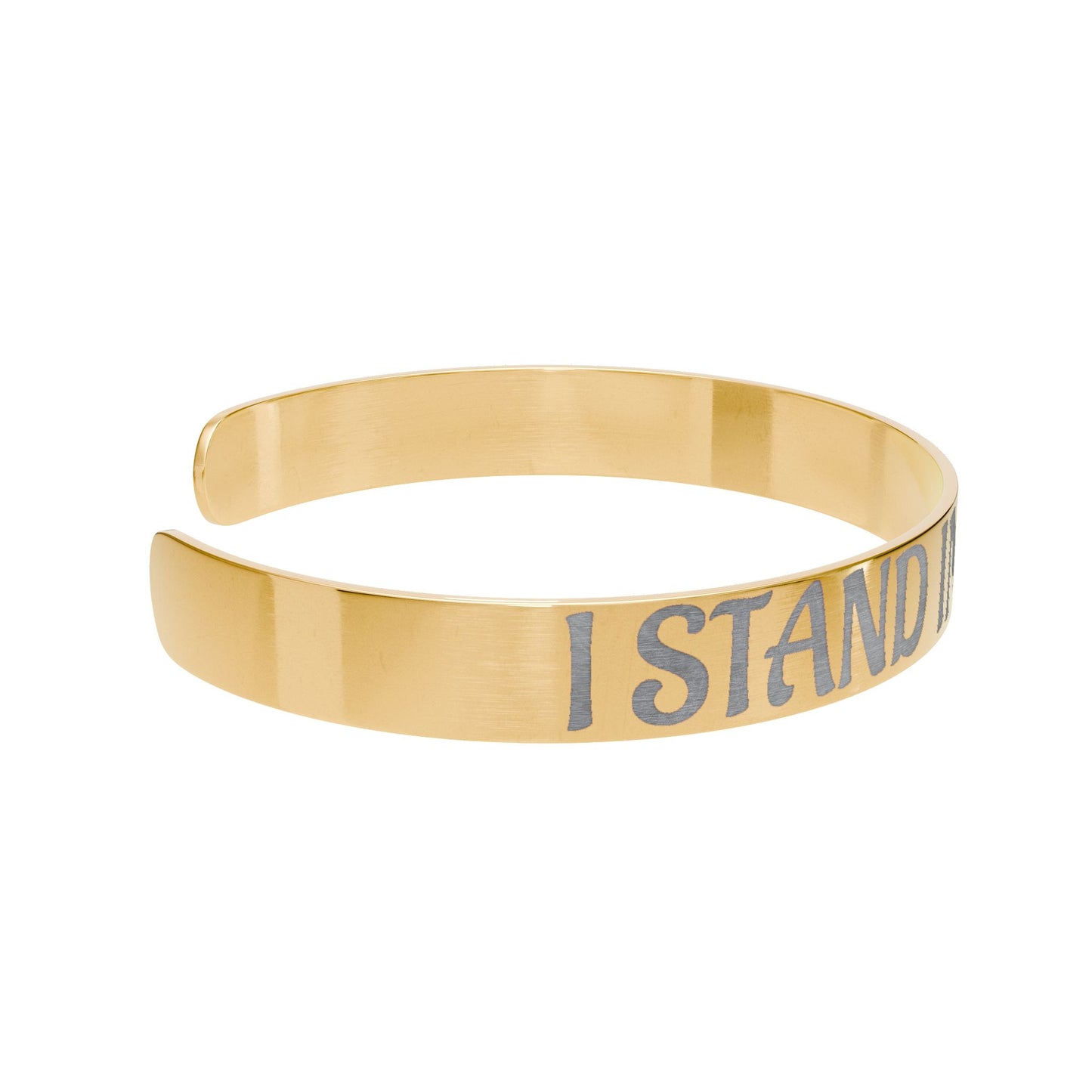 "Stand in My Worth" Gold Cuff Bracelet